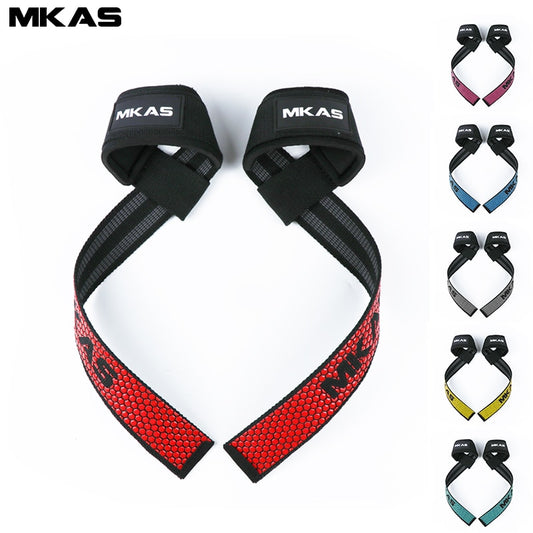 MKAS Weight lifting Wrist Straps Fitness Bodybuilding Training Gym