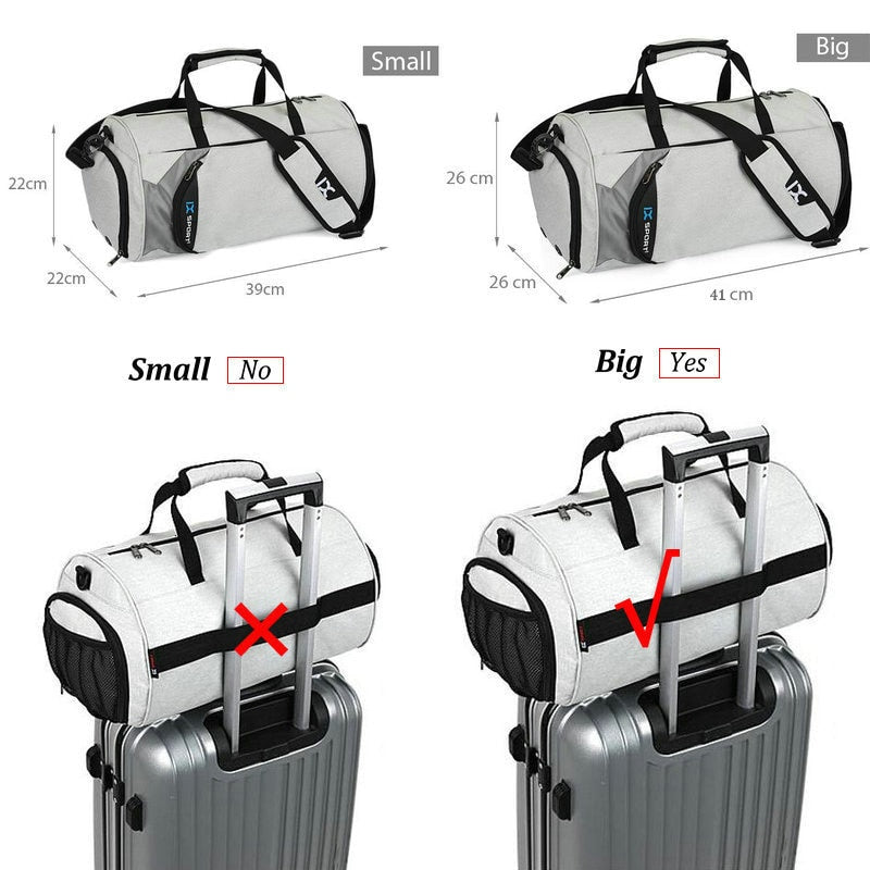 Men Gym Bags For Fitness Training Outdoor Travel Sport Bag Multifunction